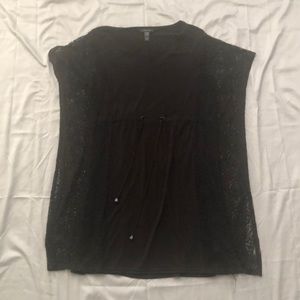 Black Mini Dress with Lace Detailing